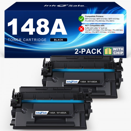 2 Pack HP W1480A 148A Black Compatible Toner Cartridge